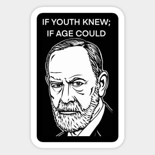 SIGMUND FREUD quote .3 - ink portrait Sticker